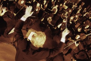 Conductor with His Orchestra